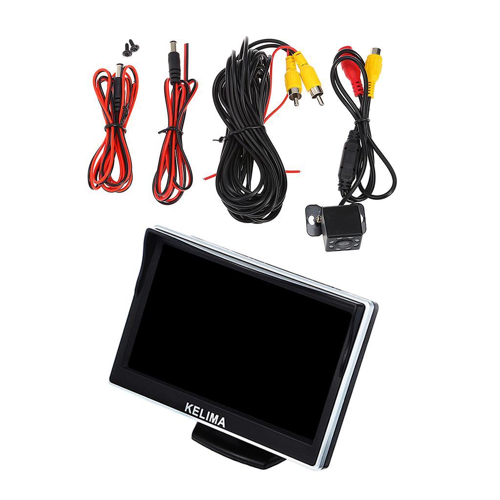 Car Rear View  8 LED   Camera & 5" LCD Display Monitor