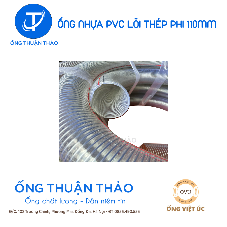 Ống Nhựa PVC Lõi Thép Phi 110mm CUỘN 30 MÉT- Hàng Nhập Khẩu