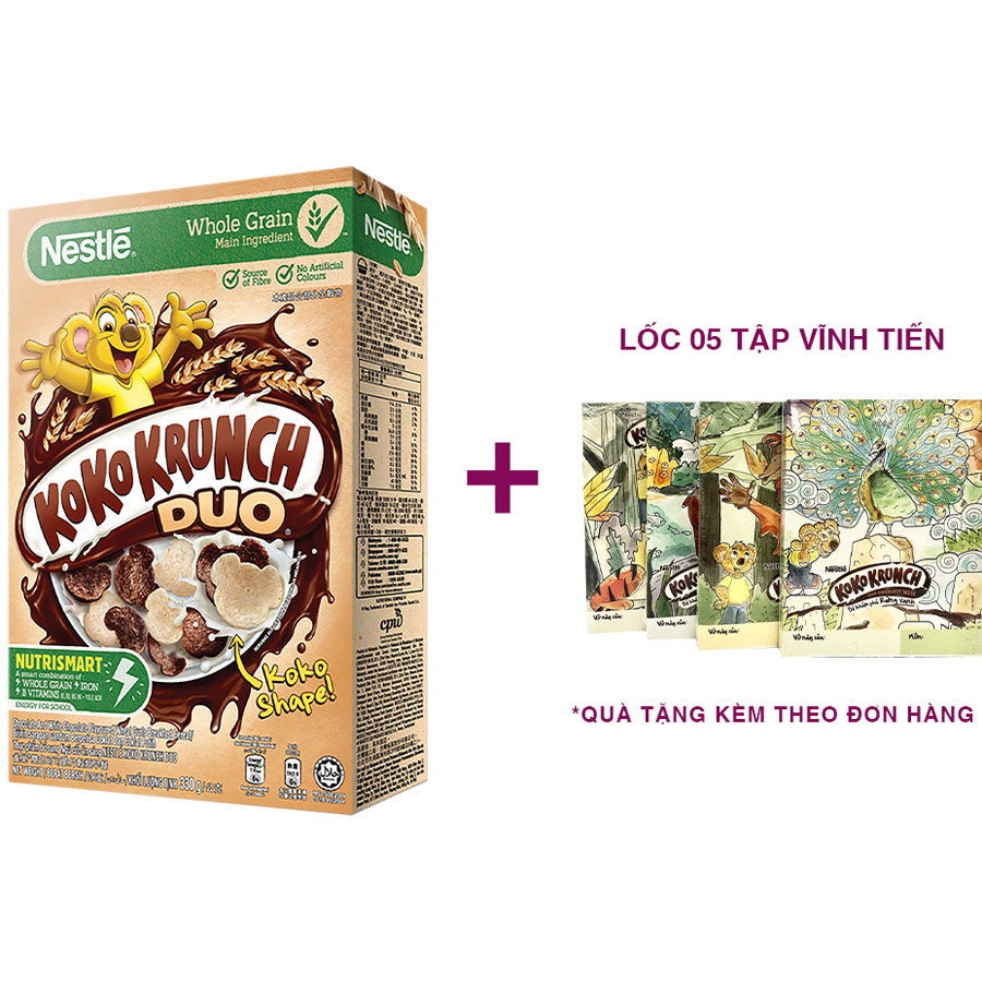 Ngũ cốc ăn sáng Koko Krunch Duo (Hộp 330g) [Tặng lốc 5 tập Vĩnh Tiến]