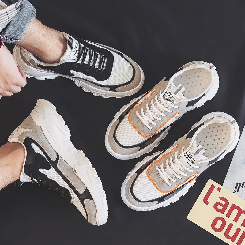 Giày Sneaker Nam Giày Thể Thao Nam Giày Nam Cổ Thấp Phối Da Lộn Tăng Chiều Cao Chính Hãng UDANY - Giày Nam Phong Cách Hàn Quốc Kiểu Dáng Cá Tính Xu Thế Thời Trang - SN016