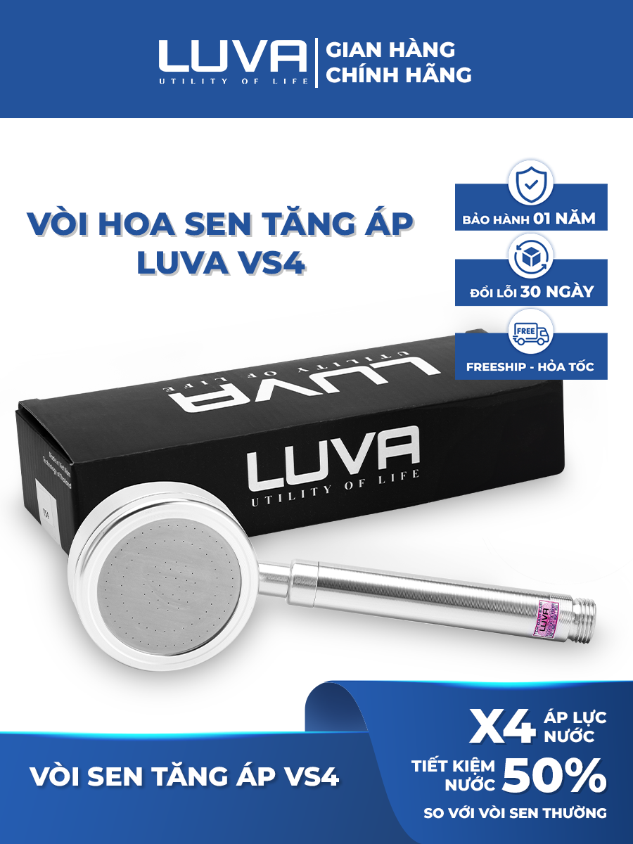 Combo vòi sen LUVA kèm lọc nước đa năng LUVA GK1
