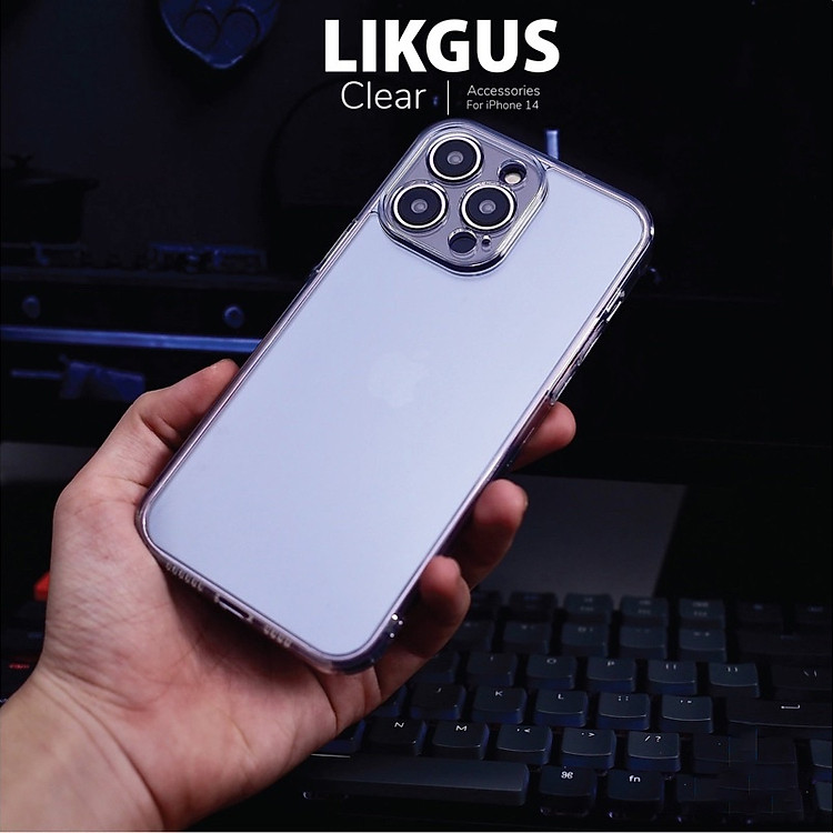 Ốp lưng trong suốt bảo vệ camera cho iPhone 15 / 15 Plus / 15 Pro / 15 Pro Max hiệu Likgus Camshield - thiết kế chống sốc, màng camera - Hàng nhập khẩu