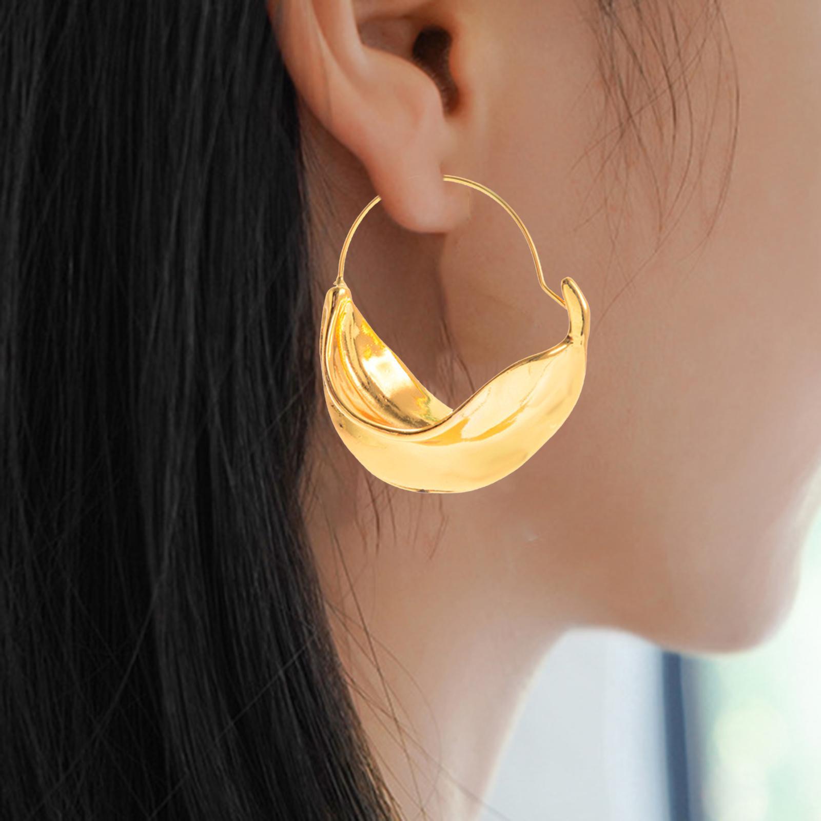 Hoop Earrings Drop Earrings Twisted Metal Chunky Statement Alloy Irregular Vintage Earrings Fashion Jewelry for Engagement Prom Dating Women