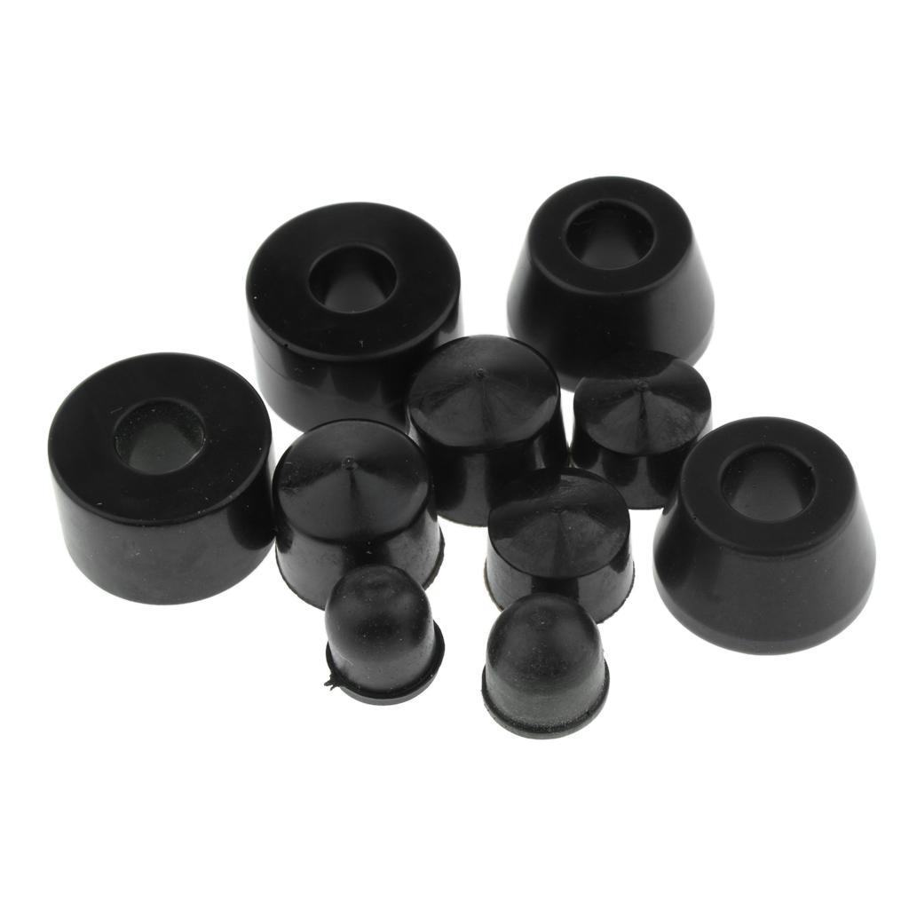 10pcs Skateboard Longboard Truck Bushings   Cups Set Black 85A