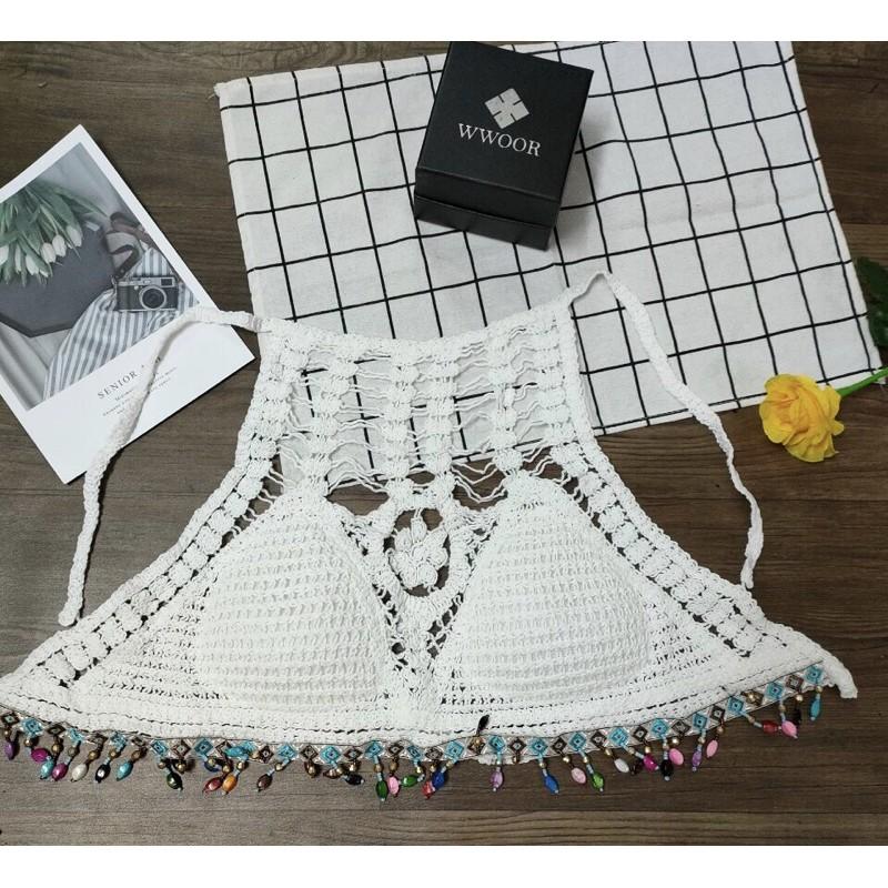20-Set bikini ren đi biển 3 món