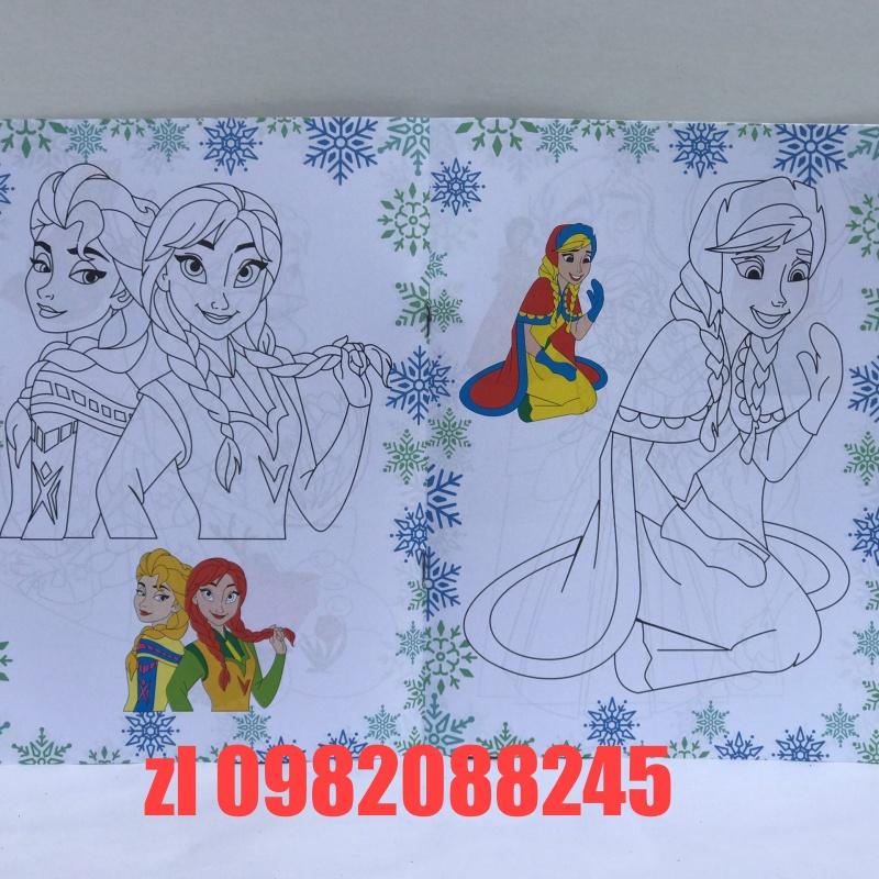 Set 4 c tập/ vở bé tô màu nữ hoàng băng giá
