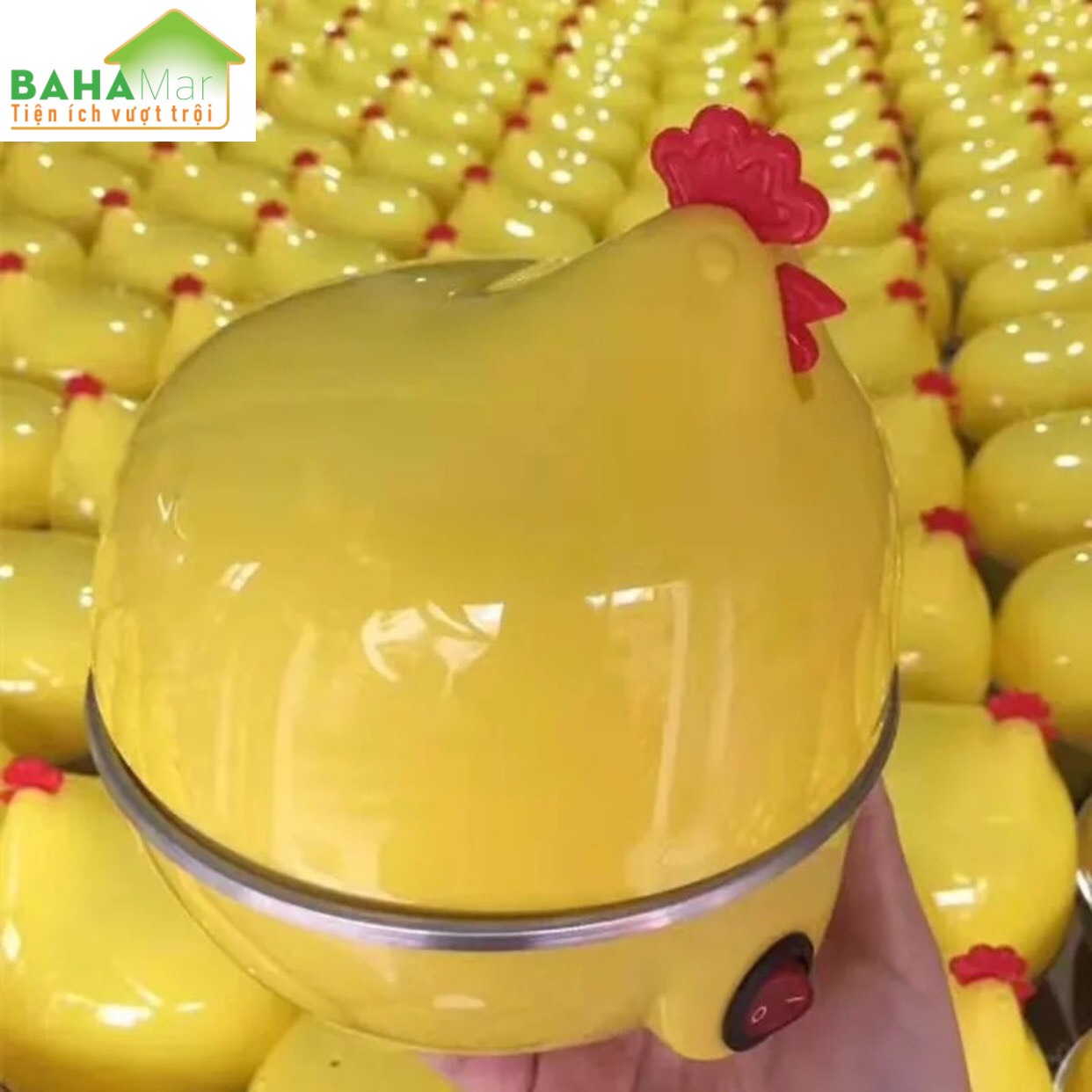 NỒI HÌNH GÀ MÁI HẤP TRỨNG KIỂM SOÁT NHIỆT ĐỘ TỰ ĐỘNG TẮT KHI CHÍN "BAHAMAR" luộc hấp trứng nhanh gọn an toàn
