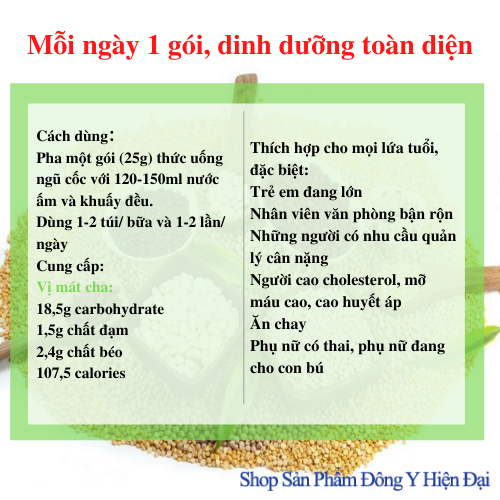 Cordy Multi Grain Bữa ăn dinh dưỡng Trùng thảo Vị Matcha - Thiên Sư. Quản lý cân nặng eo thon gọn dáng, da sáng dáng xinh