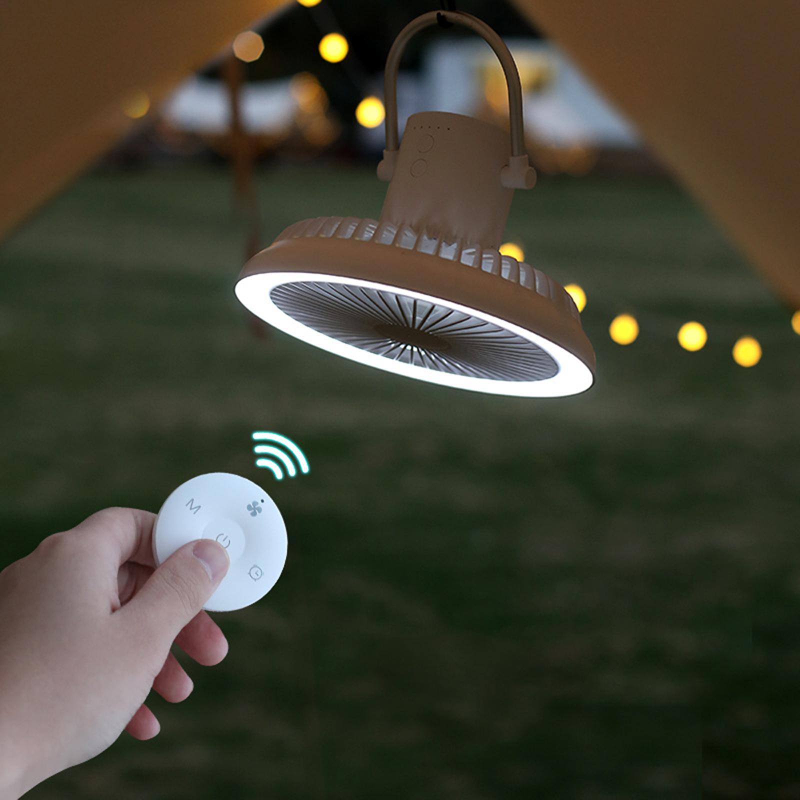 Multifunction Outdoor Camping Tripod Fan LED Light Rechargeable for Bedroom