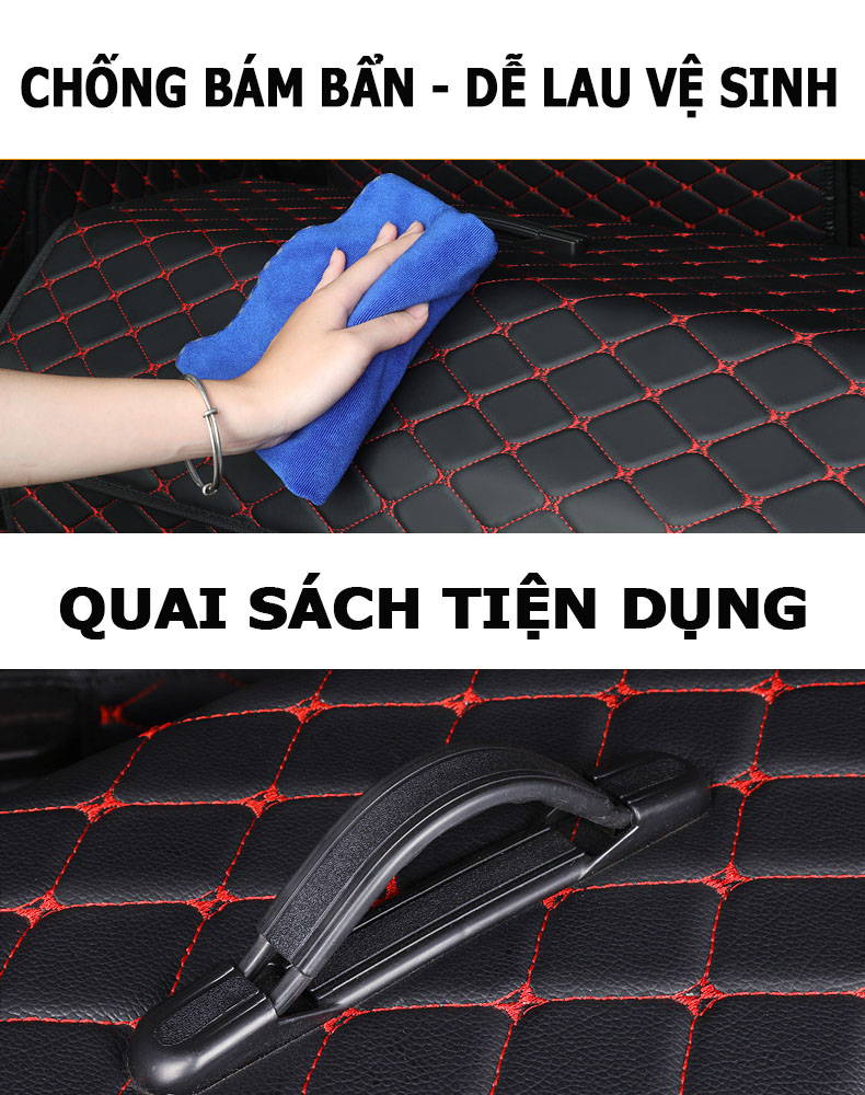 Hộp Đựng Đồ Cốp Ô Tô Cỡ Lớn; Bọc Da Sang Trọng; Có Thể Gập Lại; Trang Trí Nội Thất Xe Hơi