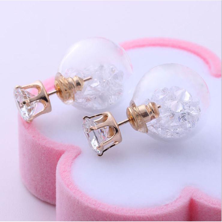 Bông tai thủy tinh cao cấp zircon i08