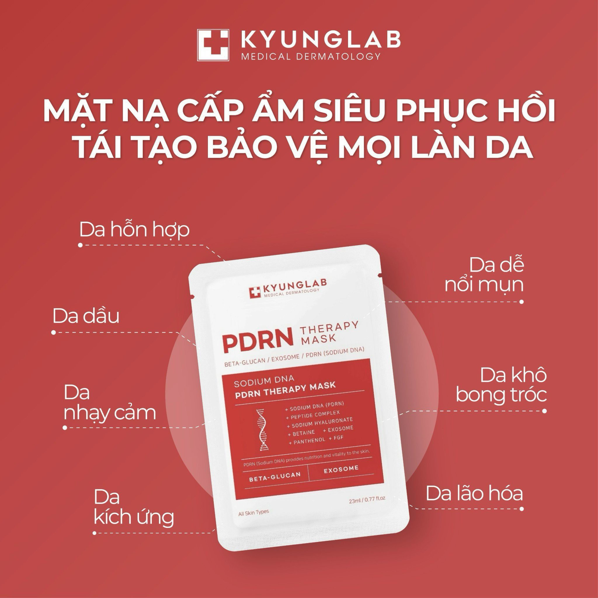 Mặt nạ cấp ẩm sâu PDRN Kyunglab PDRN Therapy Mask