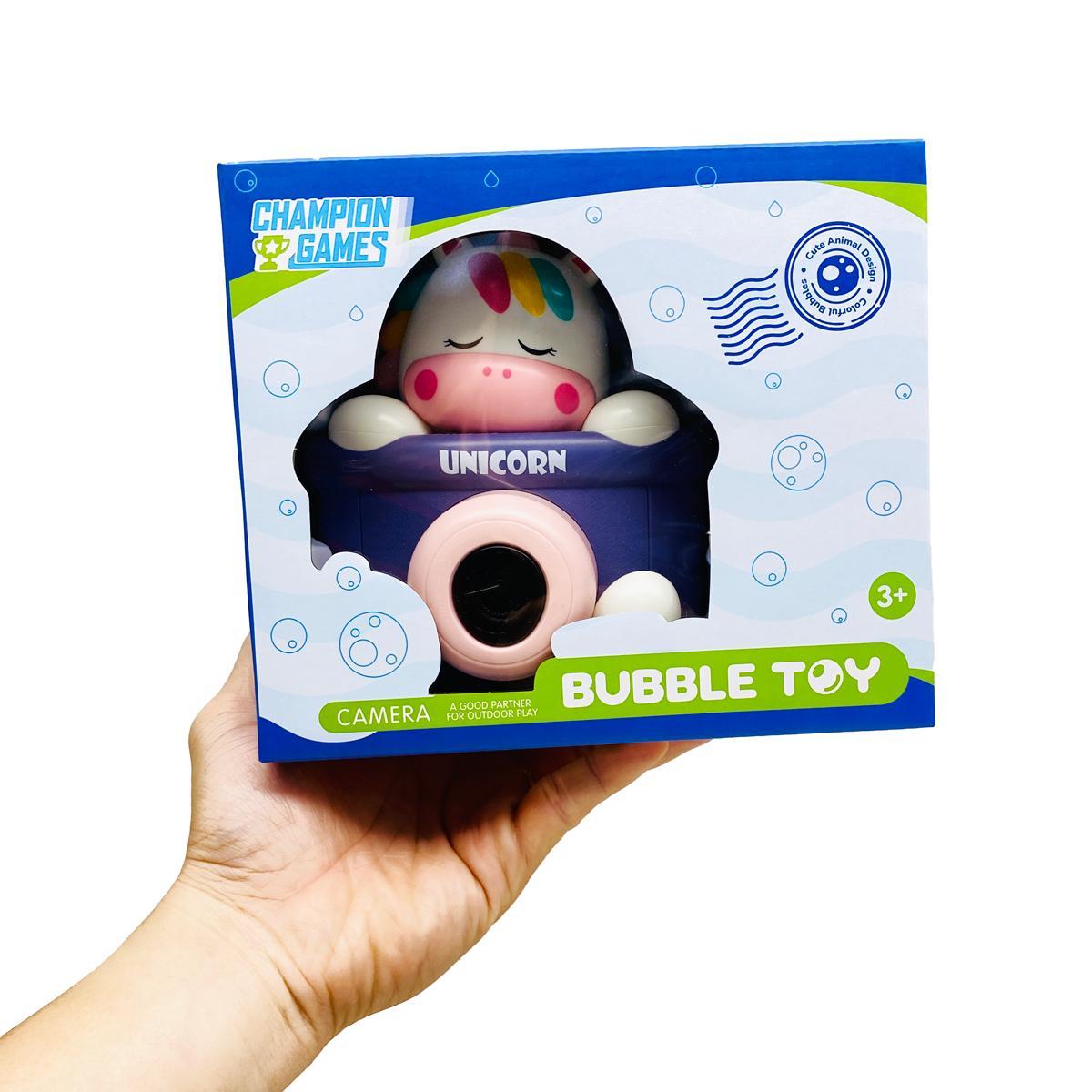 Đồ Chơi Máy Ảnh Phun Bong Bóng Kỳ Lân - Champion Games BBHG0093U