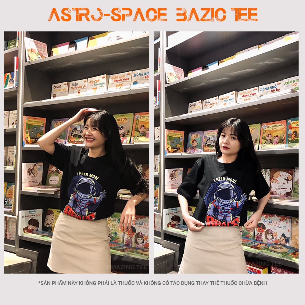 Áo Thun Nữ Cổ Tròn Cao Cấp Bigsize Aztee - Astro-Space Basic Tee - Cotton Tự Nhiên Siêu Thoáng Mát