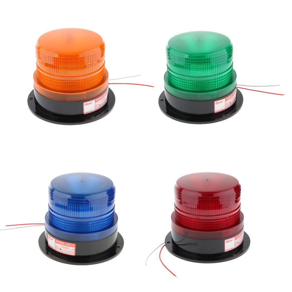 2Pcs 24V Flexible LED Warning Emergency Flash Strobe Rotating Beacon Light Motor