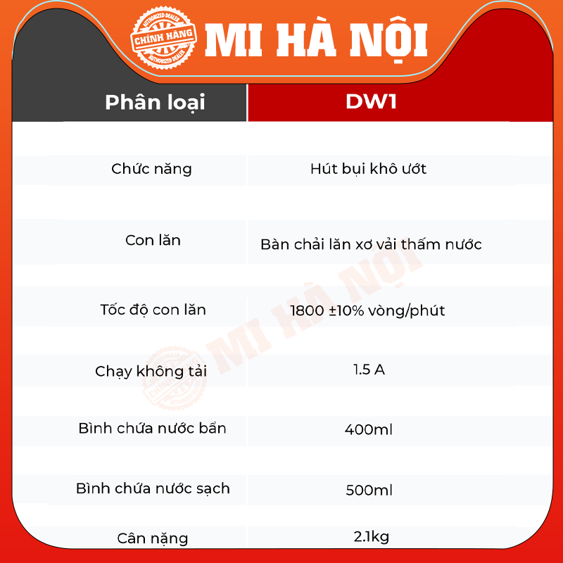 Đầu hút bụi lau sàn Redroad DW1 - Hàng chính hãng