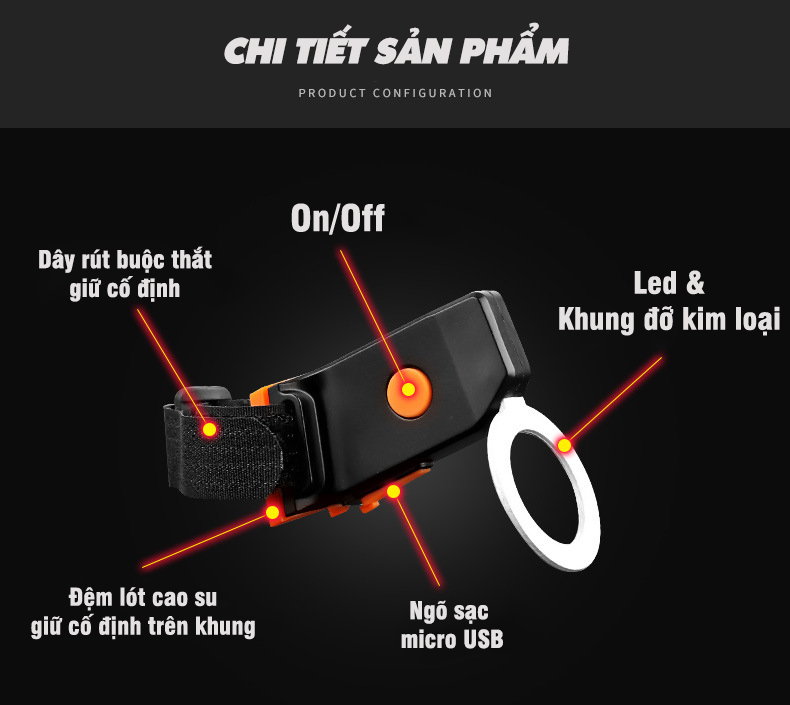 Đèn hậu xe đạp thể thao - Đèn LED Hatsu TRON lắp Xe Đạp Giant,  gắn baga, Sạc USB - chống nước IPX2