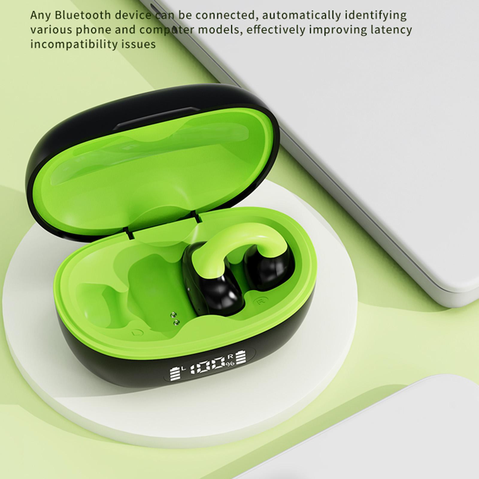 Clip on Open Ear Headphones Workout Headphones Noise Reduction, IPX5 Waterproof, Professional ,Sport Earbuds Headset for Sport Workout Computer