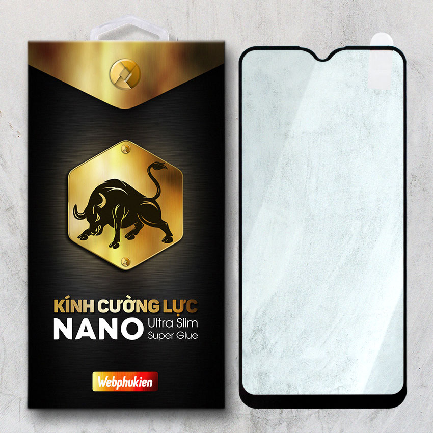 Miếng kính cường lực cho Vivo Y12 Full màn hình Webphukien - Đen - Hàng Chính Hãng