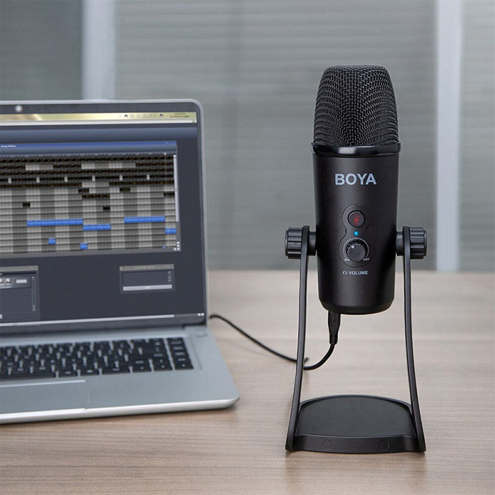 Phụ Kiện Âm Thanh | Micro Thu Âm Chuyên Nghiệp BOYA USB &amp; Large-Diaphragm Condenser Mic BY-PM700 - Hàng Chính Hãng