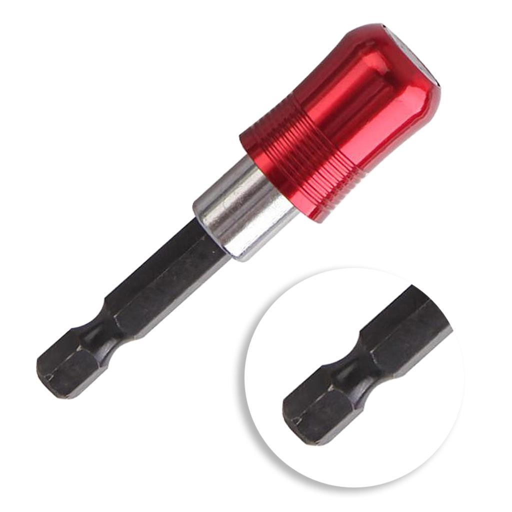 1/4" Hex Shank Quick Release Magnetic Holder Extension 3pcs Red