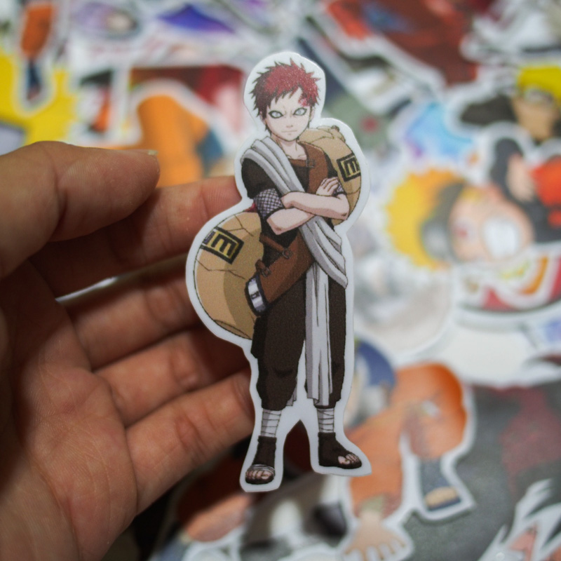 Set 100 sticker hình dán laptop mũ bảo hiểm xe máy xe hơi chủ đề Naruto