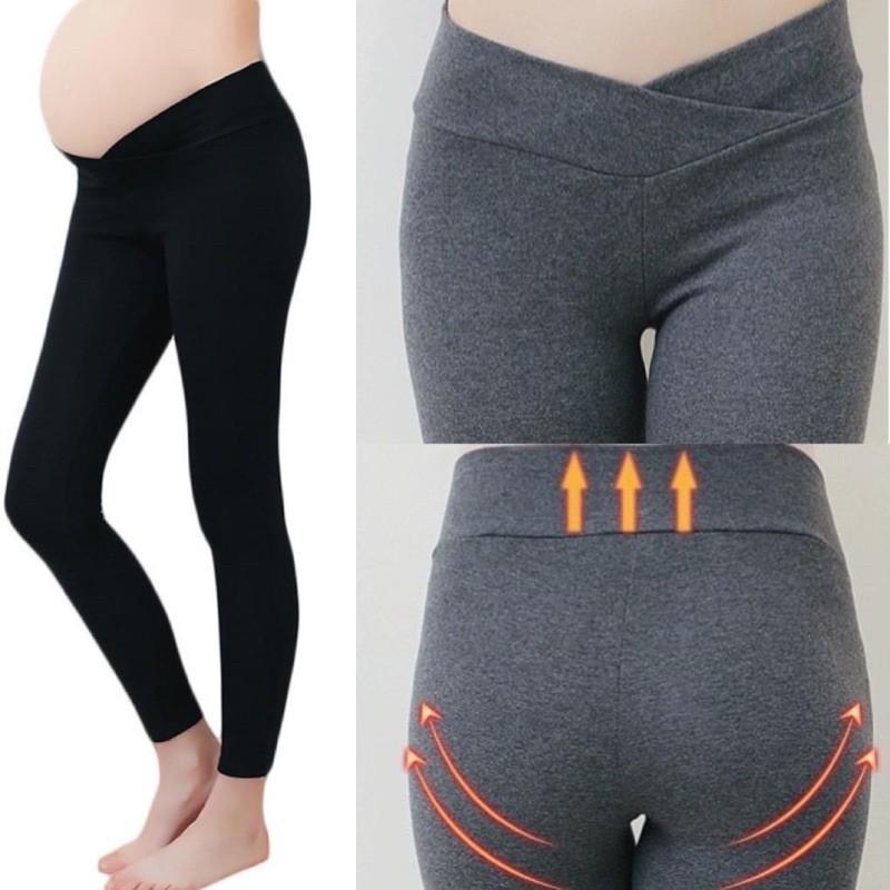 quần legging bầu chễ( có chun chỉnh bụng)(full size 40-90kg)