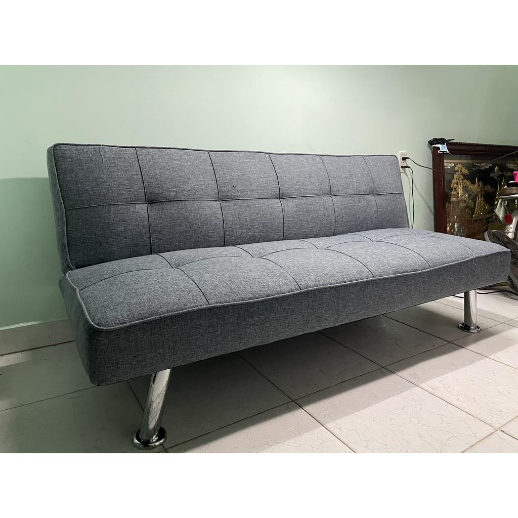 Sofa giường. Sofa bed. Cao cấp . Hàng xuất Mỹ. Chân inox . Màu xám xanh