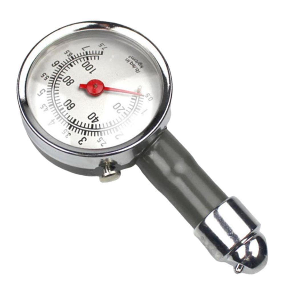 Tire Pressure Gauge Easy to Read Auto Tire Dial Gauge Meter Zinc Alloy