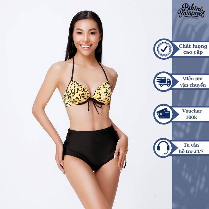 Đồ bơi nữ BIKINI PASSPORT kiểu hai mảnh áo gọng, quần kiểu dây rút - màu Leo - BS442_LEO
