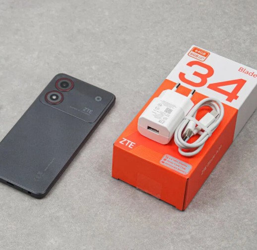 Điện thoại ZTE Blade A34 (4GB/64GB) Màn hình 6.6&quot;, Pin 5000mAh - Hàng chính hãng