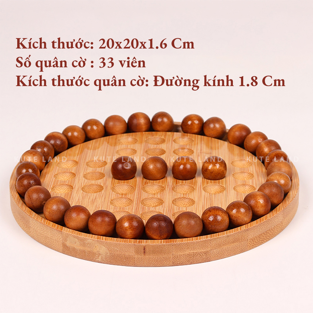 Bộ Cờ Kong Ming Trò Chơi Thử Thách IQ Trí Tuệ Bằng Gỗ Tự Nhiên 20 Cm