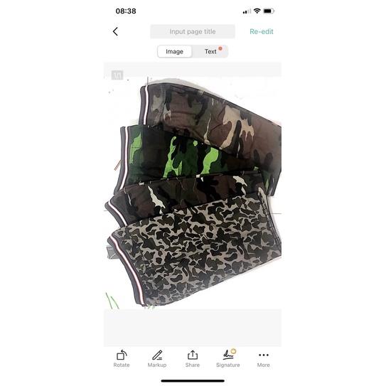 Quần short kaki nam camo