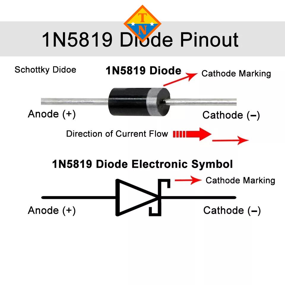 Combo 10 diode thông dụng cho bếp từ, bếp hồng ngoại, lò vi sóng... - IN4148