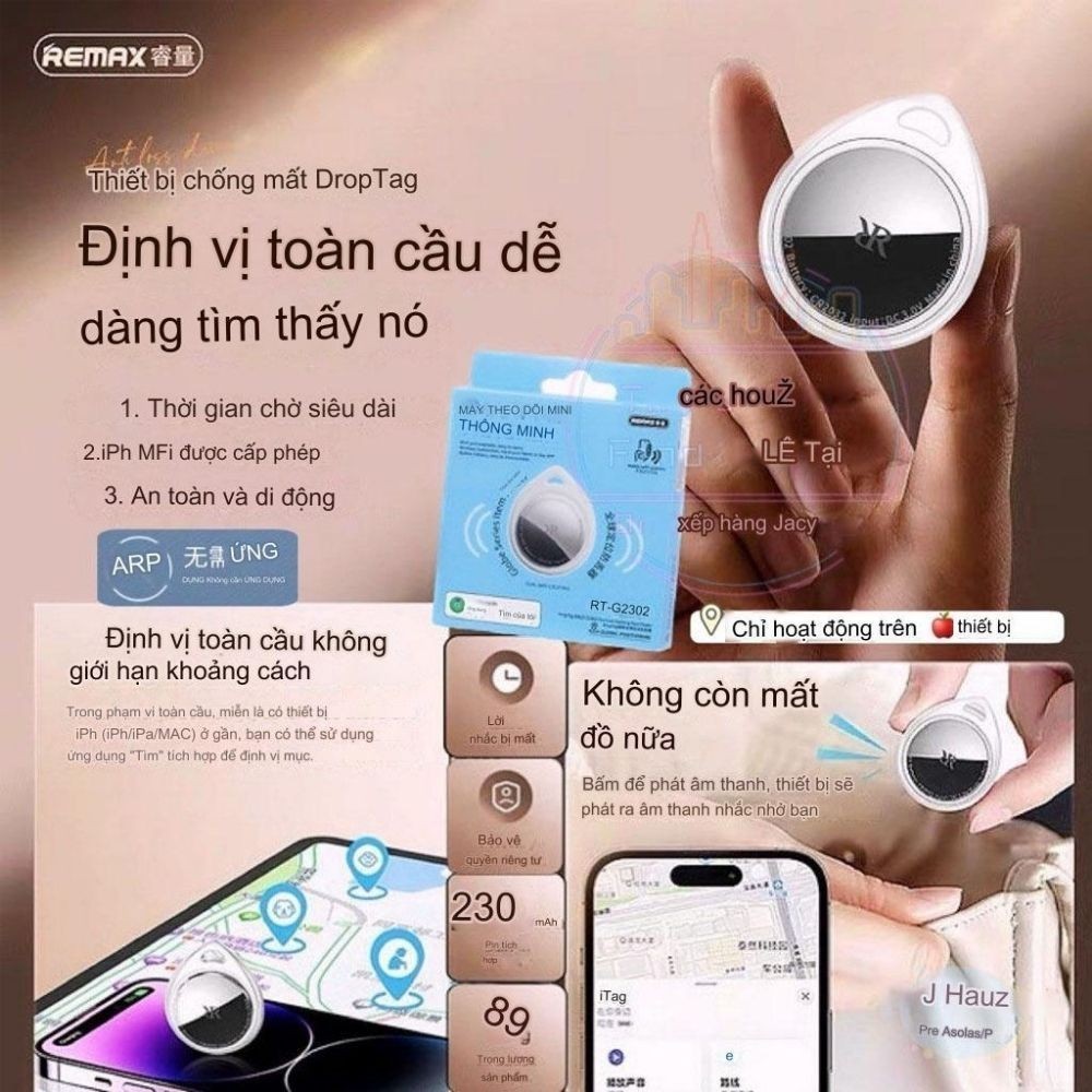 Thiết bị đ.vị toàn cầu Droptag RM G2302 theo dõi cực kỳ chính xác oto, xe máy, thú cưng, trẻ em tránh thất lạc - Hàng nhập khẩu