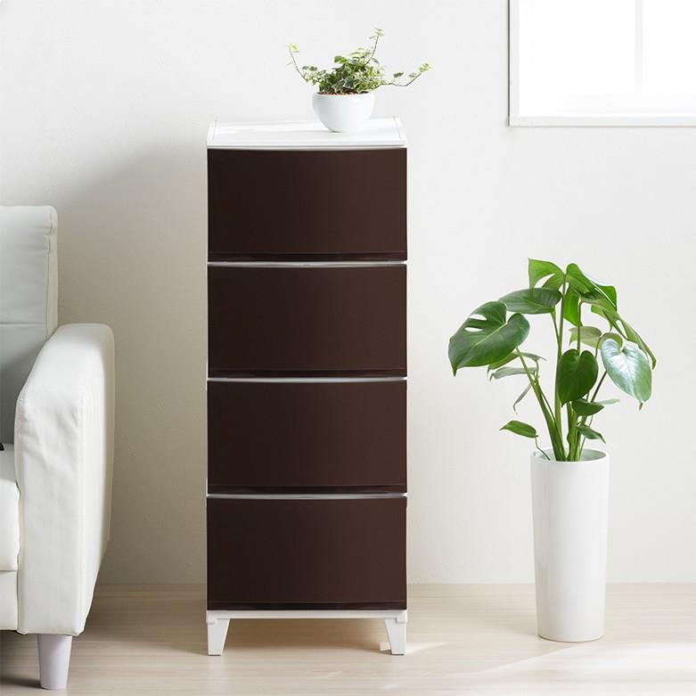 Tủ kệ đa năng ROOM'S Skew Plus 4 ngăn kéo RM-S344BR - Màu nâu