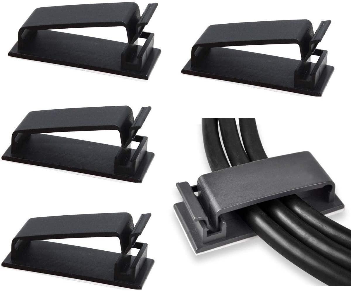 Cáp quản lý, các clip cáp dính 50pcs cho bộ organ dây điện cho cáp Ethernet và hệ thống quản lý cáp cho TV, PC, máy tính xách tay, máy tính để bàn