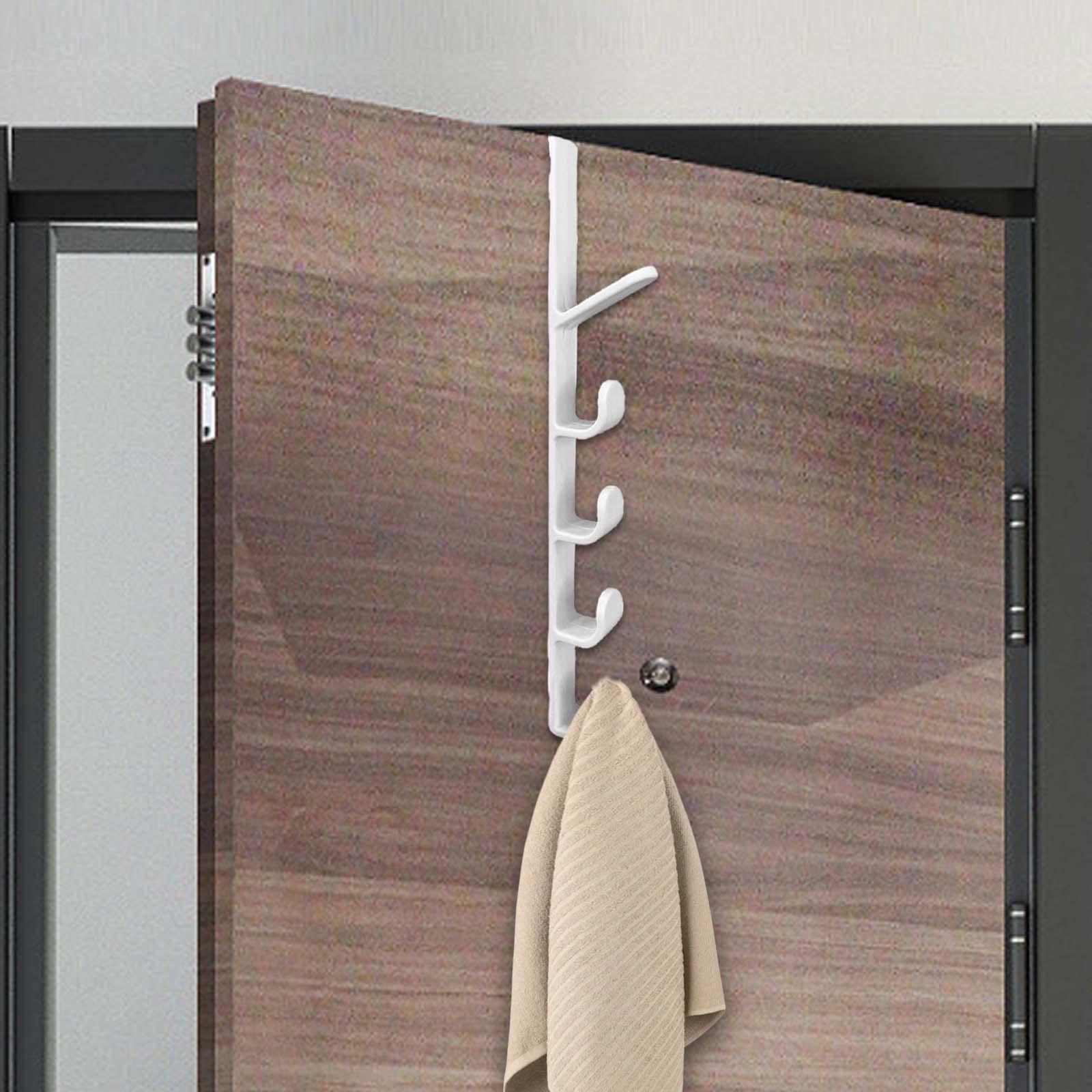 Door Hanger Heavy Duty behind Back of Door 5 Hooks for Hanging Clothes Coats