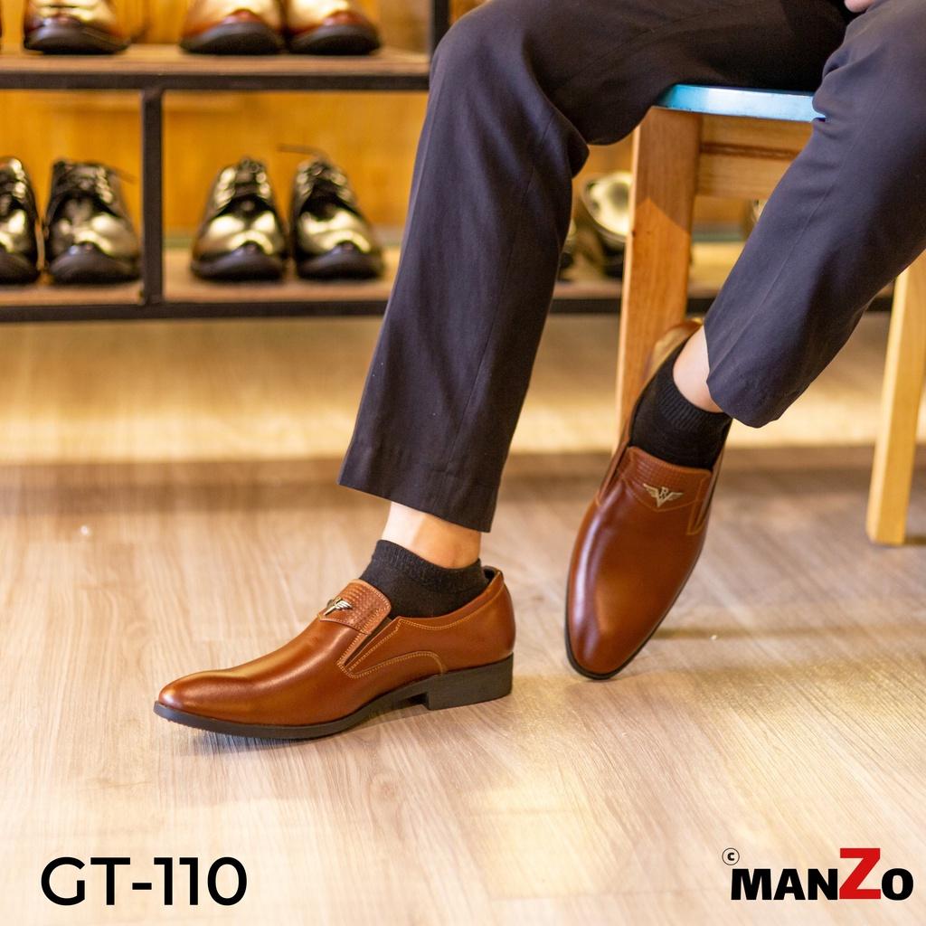 Giày tây nam da bò dành cho dân công sở, bảo hành 18 tháng - Manzo GT 110