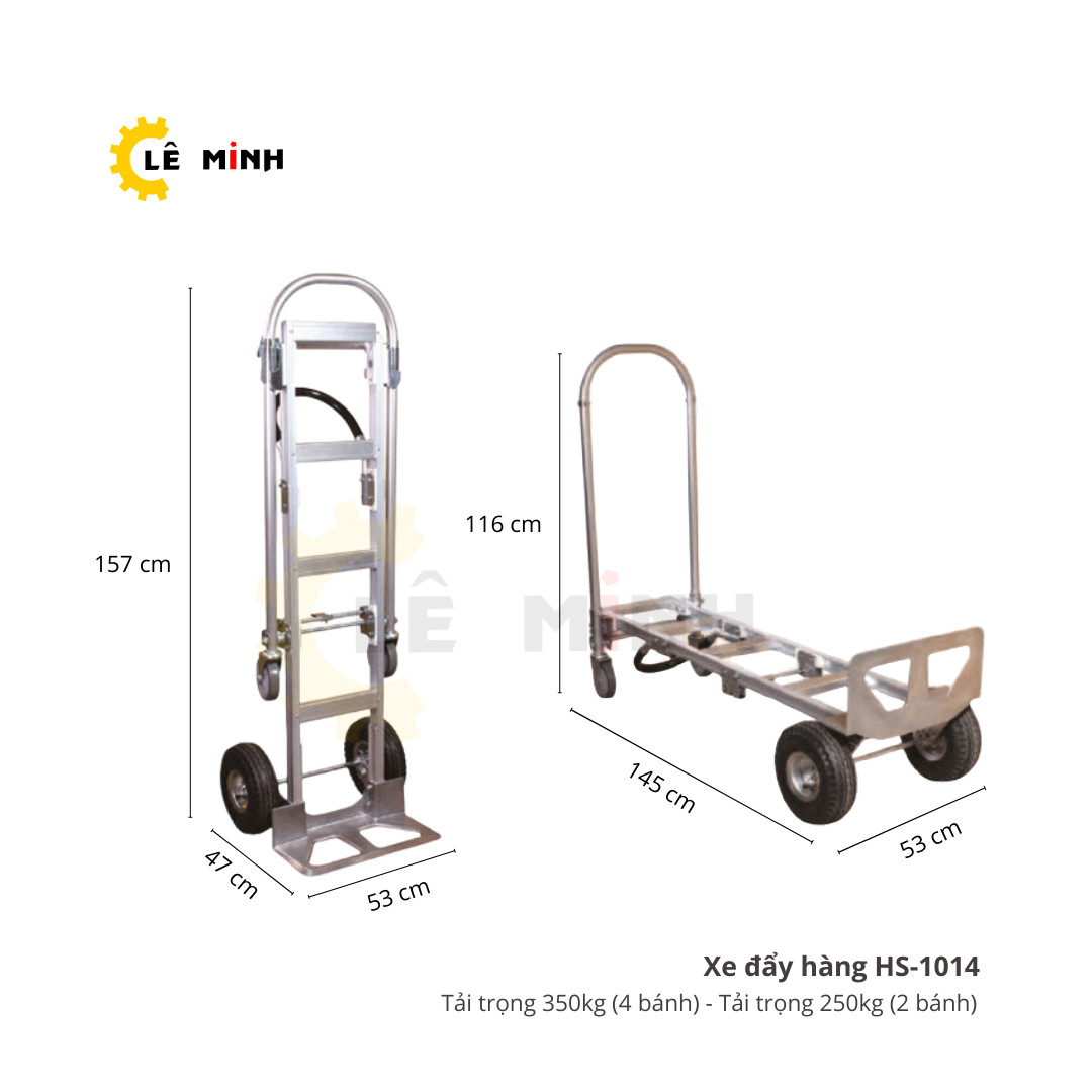 Xe kéo đẩy hàng đa năng HS-1014 - Tải trọng tối đa 350kg