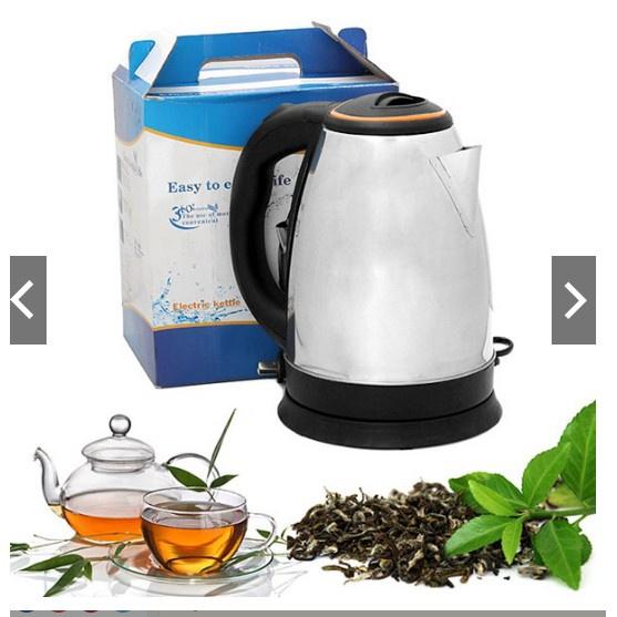 Ấm Siêu Tốc Inox 1,8 Lít Electric Kettle Chính Hãng Đun Sôi Cực Nhanh- Bảo Hành 12 Tháng 1 Đổi 1 nếu lỗi