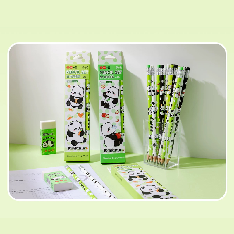 Ligen - Hộp 12 Cây Viết Chì Gỗ Panda IG2919