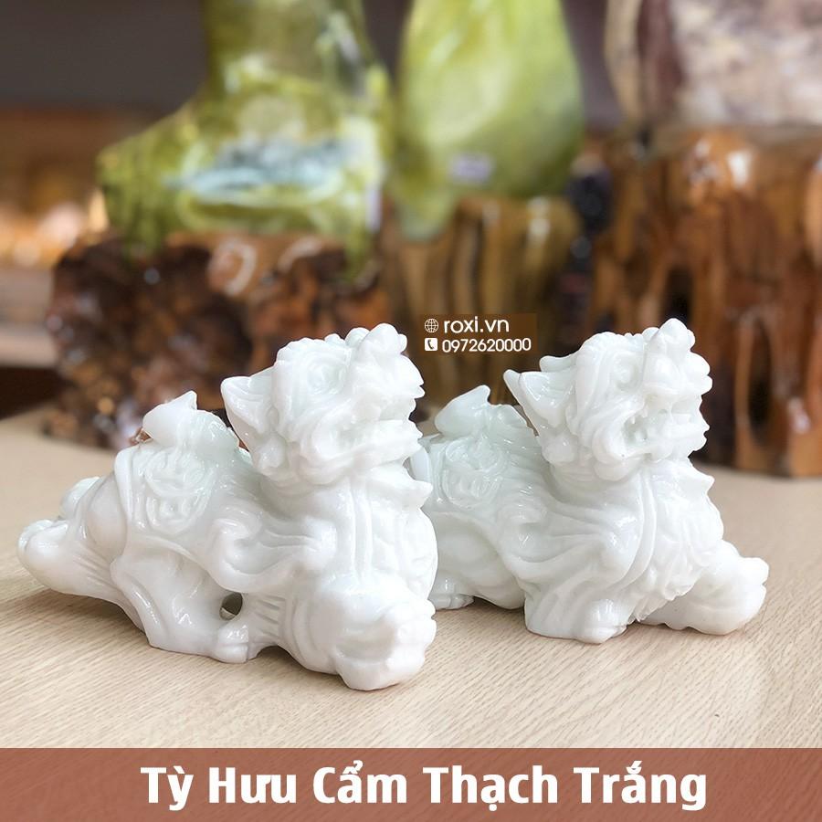 Cặp Tỳ Hưu Phong Thủy Trắng