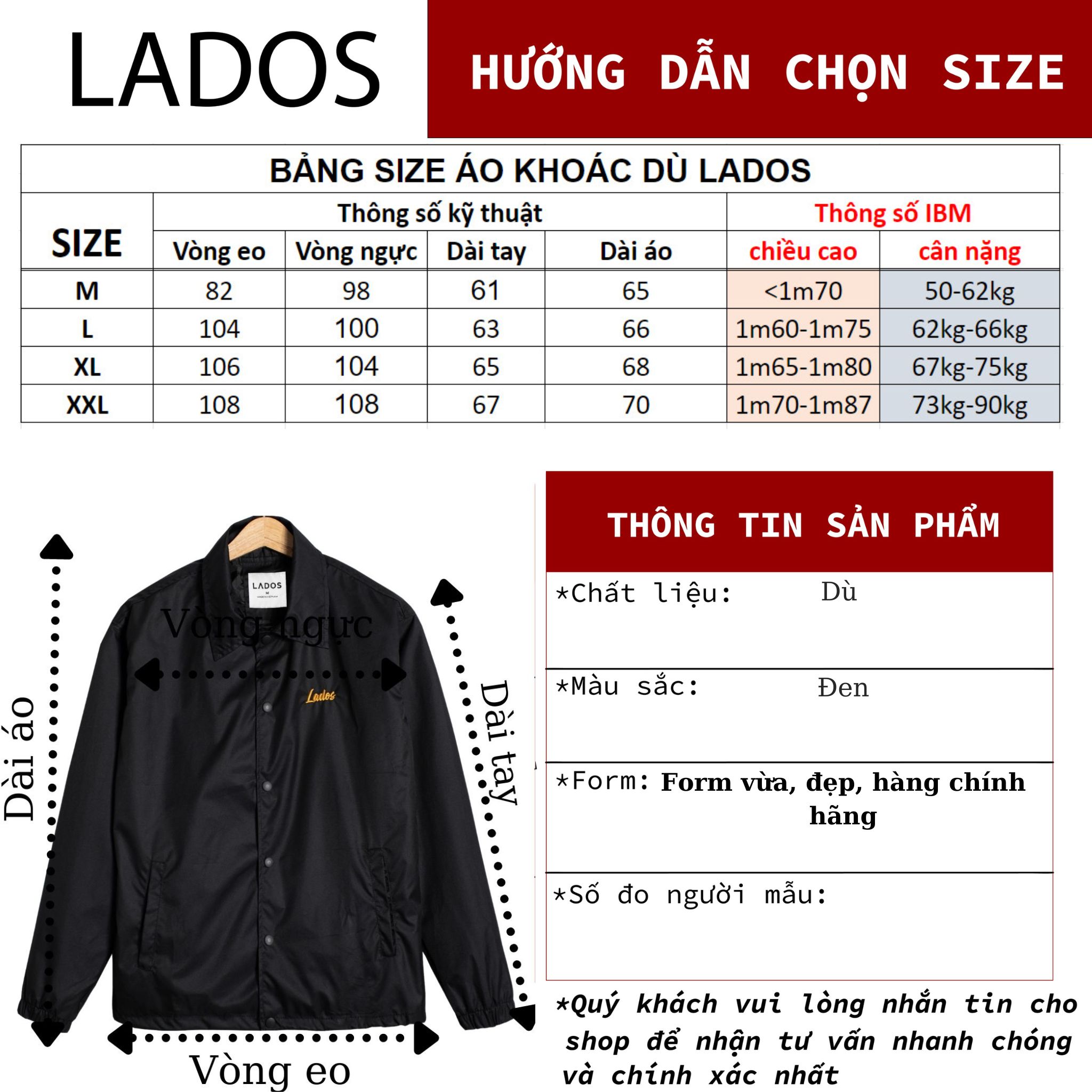 Áo khoác dù nam chống nước thêu cao cấp LADOS-2059 form đẹp, có túi trong rộng rãi. hàng chính hãng