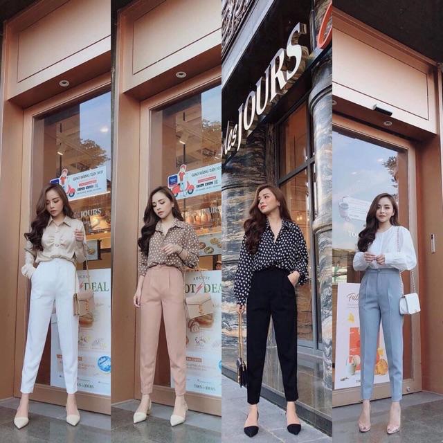 Quần baggy bọc cúc thời trang