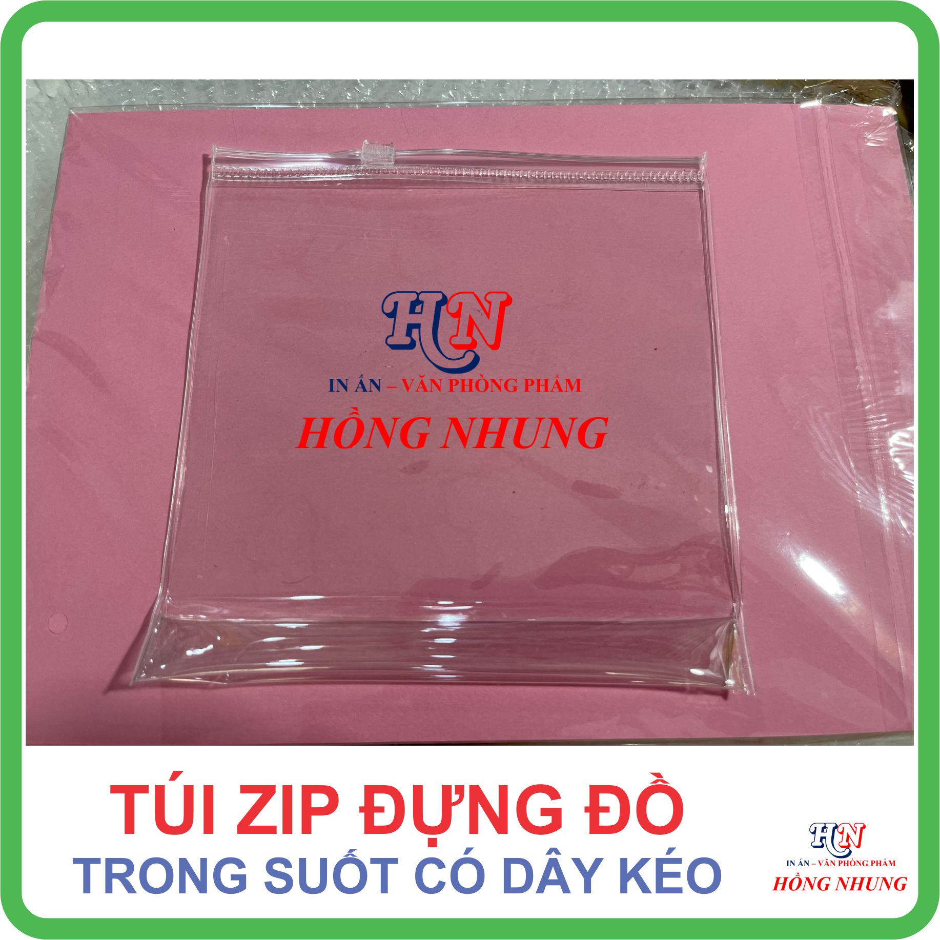 [SALE] Túi Zip Đựng Đồ Có dây kéo - Trong Suốt Nhựa Dẻo PE Bền Chắc Chắn