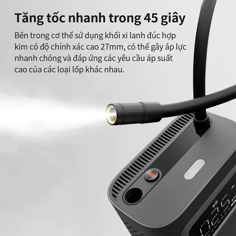 Máy bơm hơi Xiaomi Mijia Gen 2 Pro Bicycle Pump MJCQB07QW - Hàng nhập khẩu