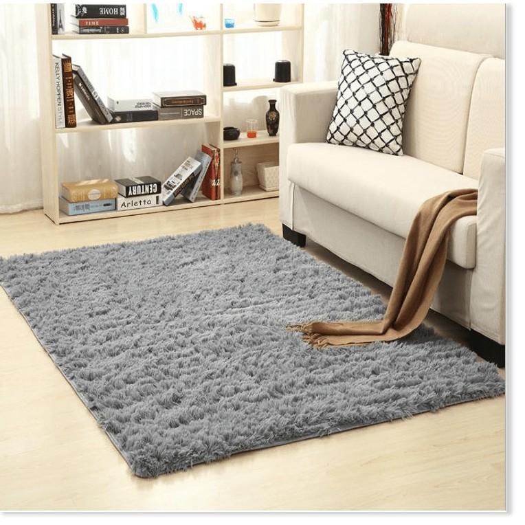 Thảm salon phòng khách Polyester Cao cấp Arte - Xám 2021 Hàng đẹp!!!