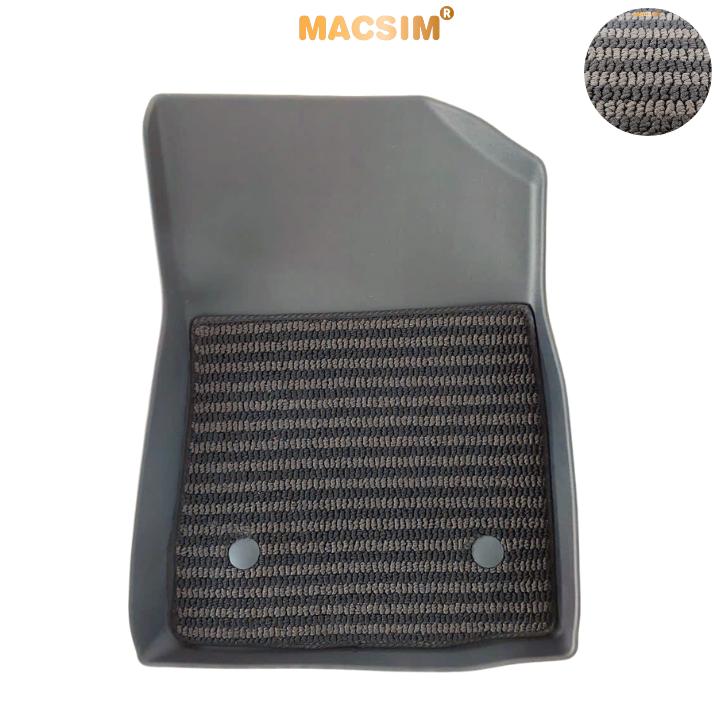 Thảm Lót Sàn 2 Lớp TPE Macsim Elantra 2023+ Chuẩn Form, Bền, Không Mùi (sd3 xám đen ct)