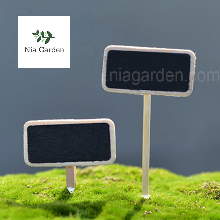 (10 cái) Phụ kiện bảng đen trang trí tiểu cảnh cây cảnh hồ cá Nia Garden N5